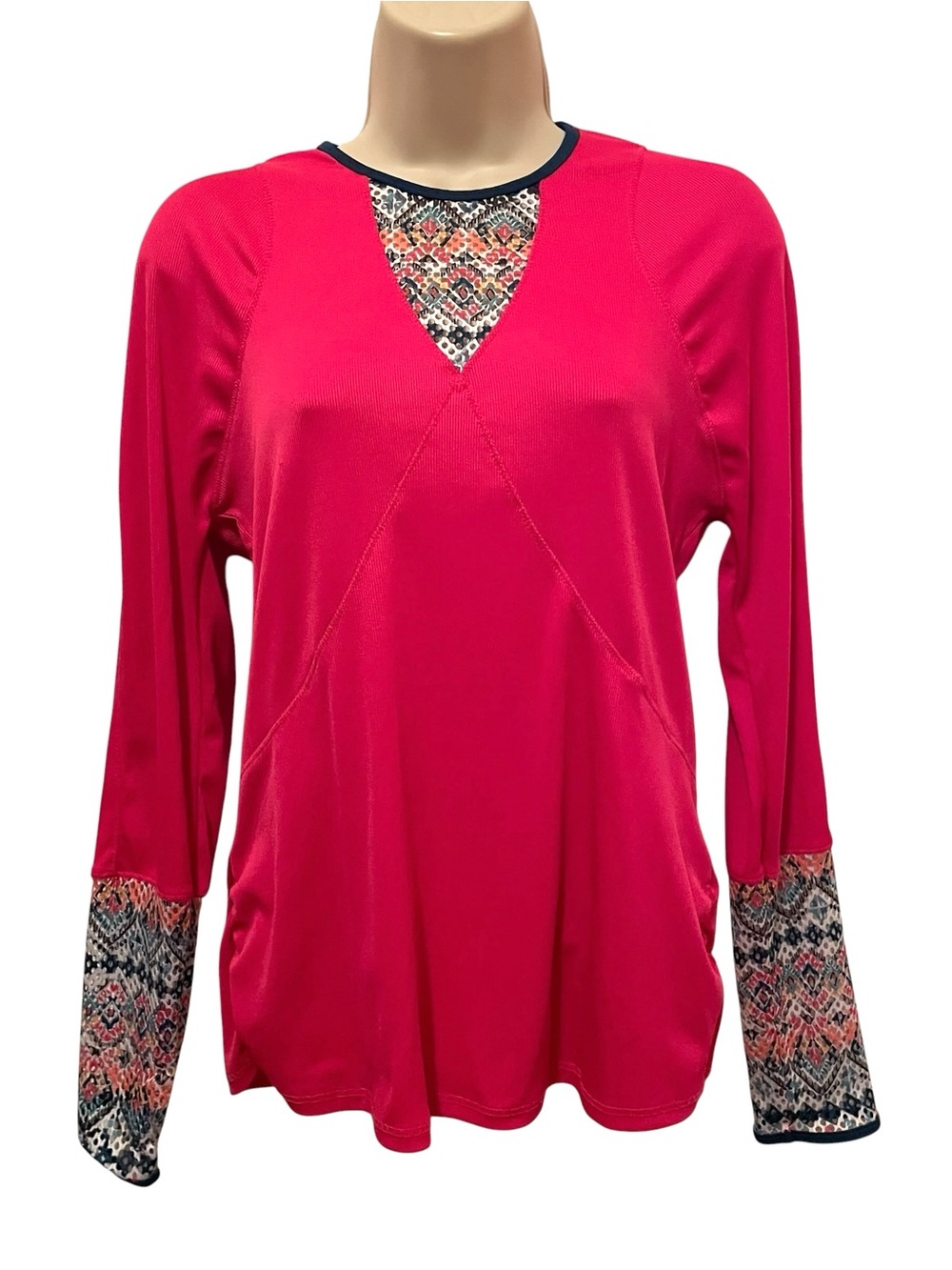 Lucky in Love Long Sleeve Pink Shirt size Medium Pickleball Golf Hiking